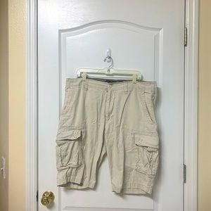 Khaki cargo shorts. Size 38